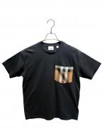 BURBERRYバーバリー）の古着「チェックポケットTシャツ」｜ブラック