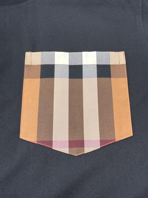 BURBERRY（バーバリー）BURBERRY (バーバリー) チェックポケットTシャツ ブラック サイズ:XXSの古着・服飾アイテム