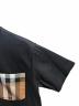 BURBERRY (バーバリー) チェックポケットTシャツ ブラック サイズ:XXS：30000円