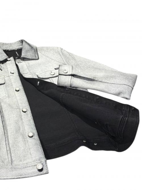 DOLCE & GABBANA（ドルチェ＆ガッバーナ）DOLCE & GABBANA (ドルチェ＆ガッバーナ) ペンキ加工デニムジャケット/G9VZ8D ホワイト サイズ:48の古着・服飾アイテム