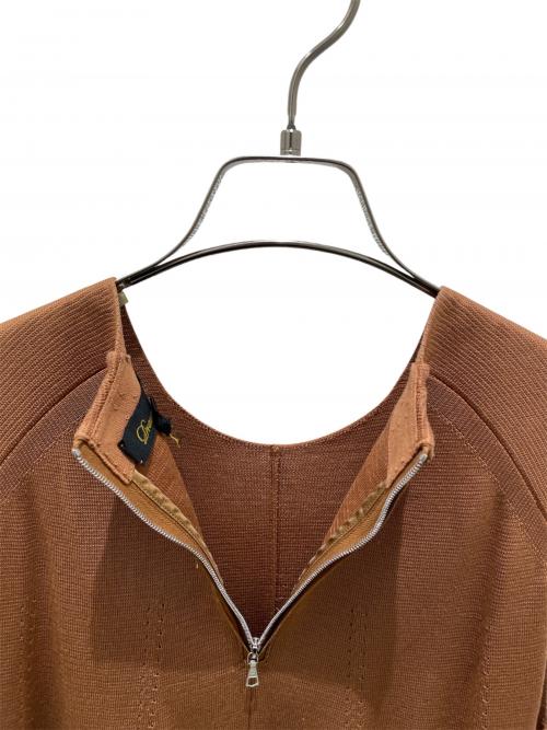 DRAWER（ドゥロワー）DRAWER (ドゥロワー) 14Gミラノ編みノースリーブワンピース ブラウン サイズ:FREEの古着・服飾アイテム