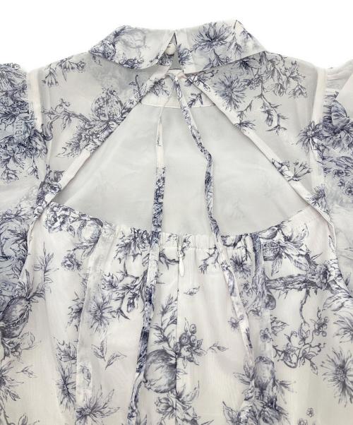 Snidel（スナイデル）Snidel (スナイデル) アーガンギャザーパフスリーブワンピース ネイビーの古着・服飾アイテム