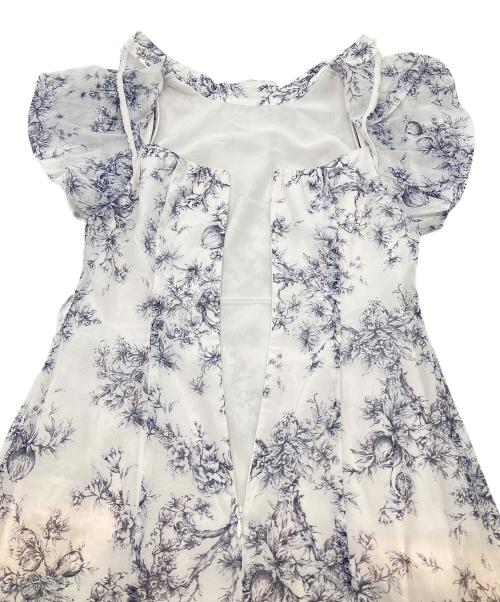 Snidel（スナイデル）Snidel (スナイデル) アーガンギャザーパフスリーブワンピース ネイビーの古着・服飾アイテム