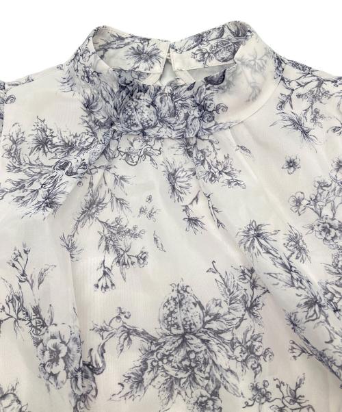 Snidel（スナイデル）Snidel (スナイデル) アーガンギャザーパフスリーブワンピース ネイビーの古着・服飾アイテム