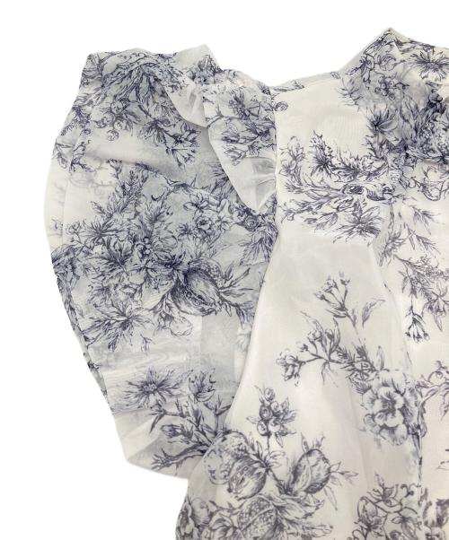 Snidel（スナイデル）Snidel (スナイデル) アーガンギャザーパフスリーブワンピース ネイビーの古着・服飾アイテム