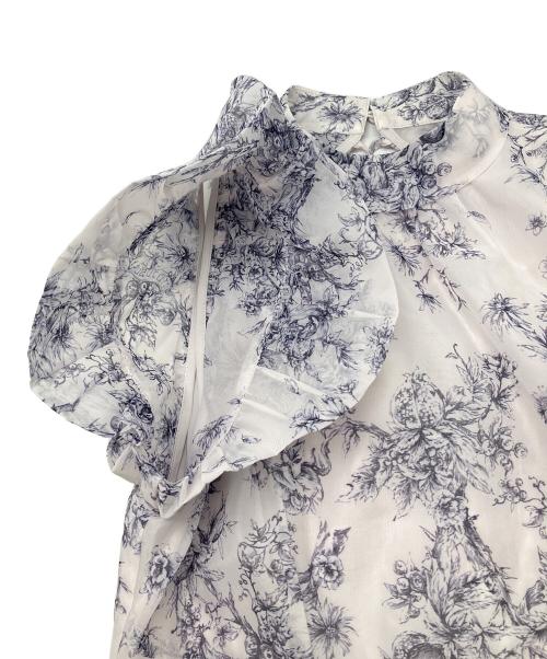 Snidel（スナイデル）Snidel (スナイデル) アーガンギャザーパフスリーブワンピース ネイビーの古着・服飾アイテム