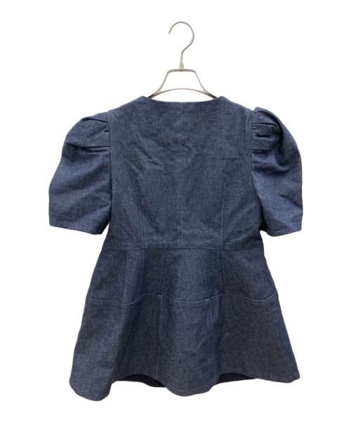 CELFORD（セルフォード）CELFORD (セルフォード) ペプラムハーフスリーブジャケット ネイビー サイズ:36の古着・服飾アイテム