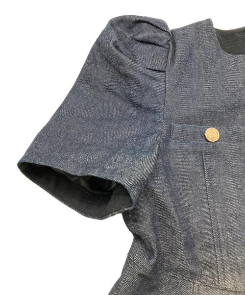 CELFORD（セルフォード）CELFORD (セルフォード) ペプラムハーフスリーブジャケット ネイビー サイズ:36の古着・服飾アイテム
