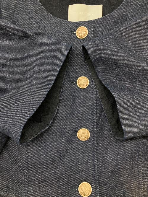 CELFORD（セルフォード）CELFORD (セルフォード) ペプラムハーフスリーブジャケット ネイビー サイズ:36の古着・服飾アイテム