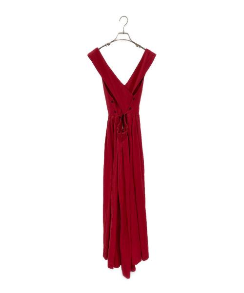 MYLAN（マイラン）MYLAN (マイラン) Back-Cross Long Dress Cherry Red サイズ:Ｆの古着・服飾アイテム