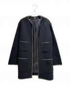 MUSE de Deuxieme Classeミューズ ドゥーズィエム クラス）の古着「chain tweed JK」｜ブラック