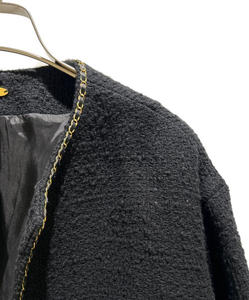 MUSE de Deuxieme Classe（ミューズ ドゥーズィエム クラス）MUSE de Deuxieme Classe (ミューズ ドゥーズィエム クラス) chain tweed JK ブラック サイズ:Fの古着・服飾アイテム