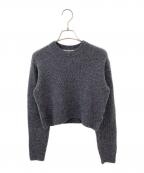 AURALEEオーラリー）の古着「WOOL CASHMERE SILK KNIT SHORT P/O」｜グレー
