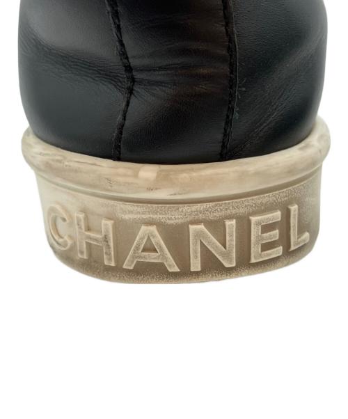 CHANEL（シャネル）CHANEL (シャネル) レザースニーカー ブラック×ホワイト サイズ:36の古着・服飾アイテム