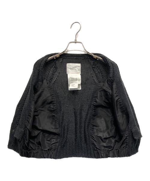 sacai（サカイ）sacai (サカイ) ドッキング シルク混 カーディガン ブラック サイズ:2の古着・服飾アイテム