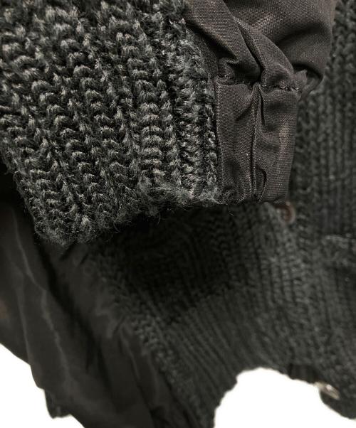sacai（サカイ）sacai (サカイ) ドッキング シルク混 カーディガン ブラック サイズ:2の古着・服飾アイテム