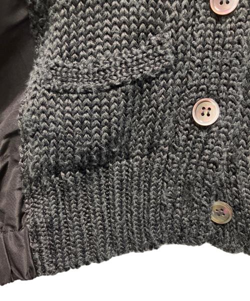 sacai（サカイ）sacai (サカイ) ドッキング シルク混 カーディガン ブラック サイズ:2の古着・服飾アイテム