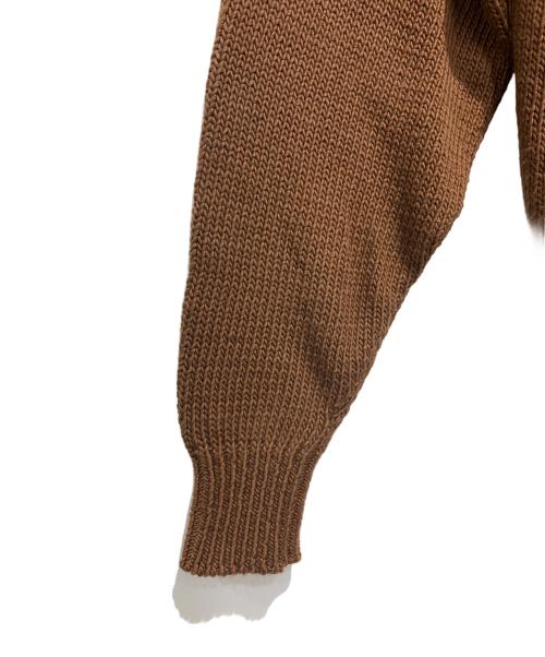 HERILL（ヘリル）HERILL (ヘリル) コットンローゲージニット ブラウン サイズ:3の古着・服飾アイテム