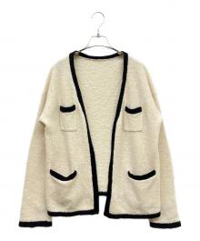 L'appartement（アパルトモン）の古着「Bicolor Knit Cardigan」｜ホワイト