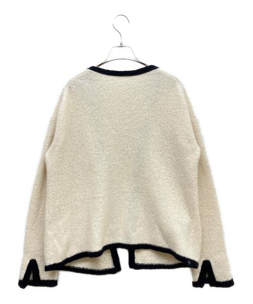 L'appartement（アパルトモン）L'appartement (アパルトモン) Bicolor Knit Cardigan ホワイト サイズ:Freeの古着・服飾アイテム
