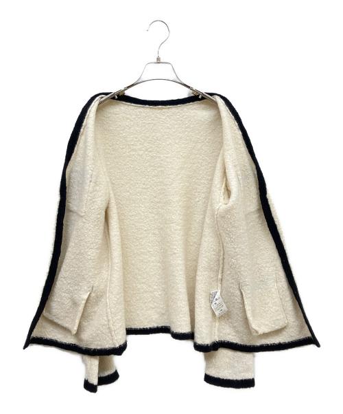 L'appartement（アパルトモン）L'appartement (アパルトモン) Bicolor Knit Cardigan ホワイト サイズ:Freeの古着・服飾アイテム
