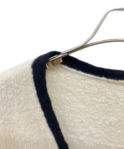 L'appartement（アパルトモン）L'appartement (アパルトモン) Bicolor Knit Cardigan ホワイト サイズ:Freeの古着・服飾アイテム