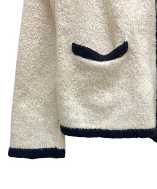 L'appartement（アパルトモン）L'appartement (アパルトモン) Bicolor Knit Cardigan ホワイト サイズ:Freeの古着・服飾アイテム