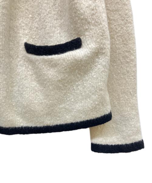 L'appartement（アパルトモン）L'appartement (アパルトモン) Bicolor Knit Cardigan ホワイト サイズ:Freeの古着・服飾アイテム