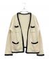 L'appartement（アパルトモン）の古着「Bicolor Knit Cardigan」｜ホワイト