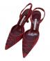 Manolo Blahnik（マノロ ブラニク）の古着「スリングバックパンプス」｜レッド