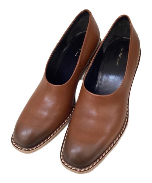 CELINE（セリーヌ）CELINE (セリーヌ) チャンキーヒールパンプス ブラウン サイズ:37の古着・服飾アイテム