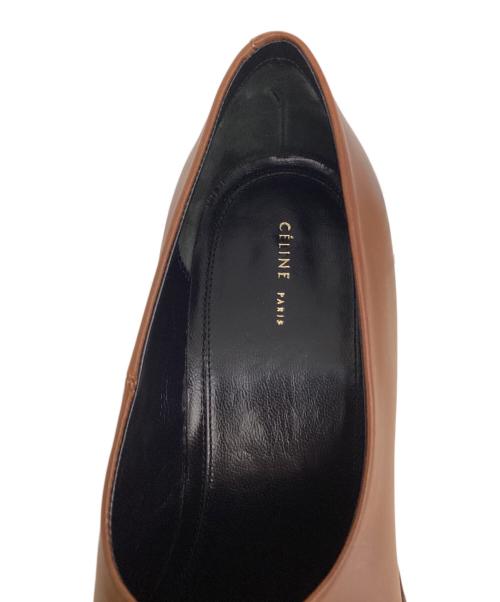 CELINE（セリーヌ）CELINE (セリーヌ) チャンキーヒールパンプス ブラウン サイズ:37の古着・服飾アイテム
