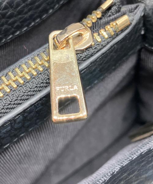 FURLA（フルラ）FURLA (フルラ) レザー2WAYショルダーバッグ ブラックの古着・服飾アイテム