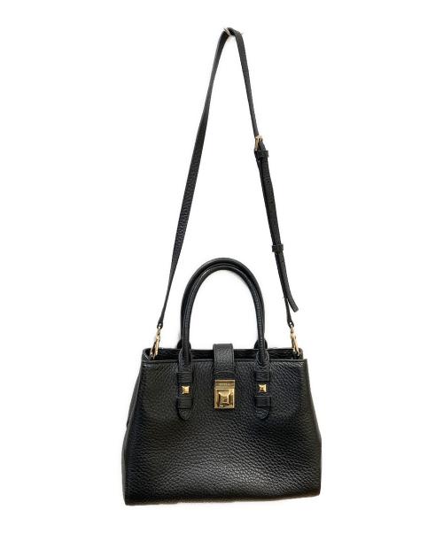 FURLA（フルラ）FURLA (フルラ) レザー2WAYショルダーバッグ ブラックの古着・服飾アイテム