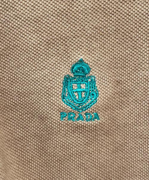 PRADA（プラダ）PRADA (プラダ) ロングスリーブ ピケポロシャツ カーキ サイズ:36の古着・服飾アイテム