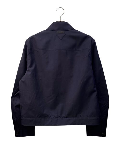 PRADA（プラダ）PRADA (プラダ) モヘア ウール ブルゾンジャケット ネイビー サイズ:50の古着・服飾アイテム