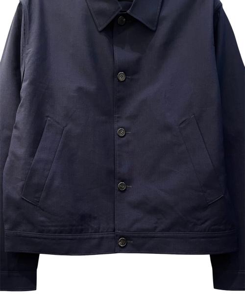 PRADA（プラダ）PRADA (プラダ) モヘア ウール ブルゾンジャケット ネイビー サイズ:50の古着・服飾アイテム