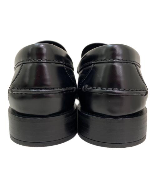 PRADA（プラダ）PRADA (プラダ) ブラッシュドレザー ローファー ブラック サイズ:36の古着・服飾アイテム