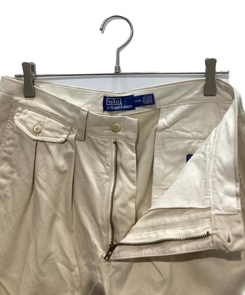POLO RALPH LAUREN（ポロ・ラルフローレン）POLO RALPH LAUREN (ポロ・ラルフローレン) Whitman リラックス フィット プリーテッド チノ パンツ ベージュ サイズ:76cm (W30)の古着・服飾アイテム