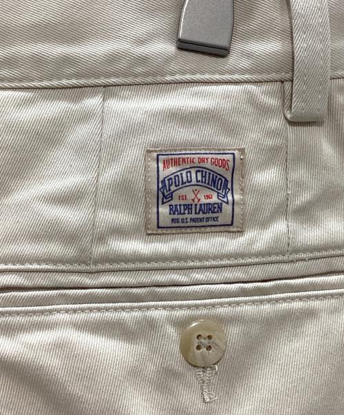 POLO RALPH LAUREN（ポロ・ラルフローレン）POLO RALPH LAUREN (ポロ・ラルフローレン) Whitman リラックス フィット プリーテッド チノ パンツ ベージュ サイズ:76cm (W30)の古着・服飾アイテム