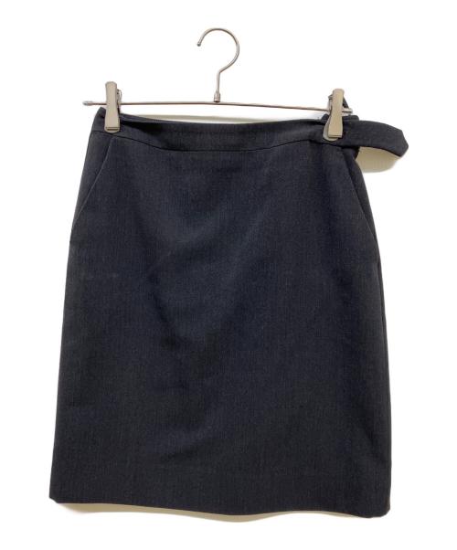 HERMES（エルメス）HERMES (エルメス) ウールベルテッドスカート チャコールグレー サイズ:36の古着・服飾アイテム
