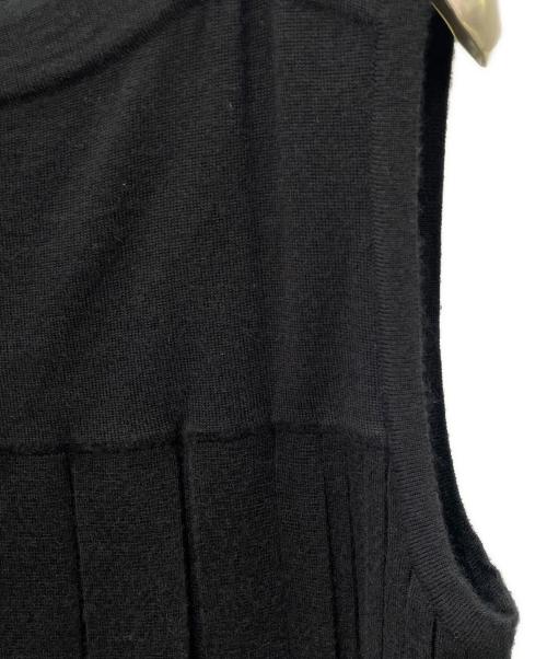 HERMES（エルメス）HERMES (エルメス) ノースリーブカシミヤニットワンピース ブラック サイズ:34の古着・服飾アイテム
