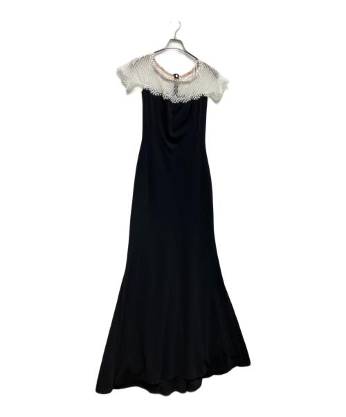 TADASHI SHOJI（タダシ ショージ）TADASHI SHOJI (タダシ ショージ) モノトーンロングドレス　BOS22099L ブラック サイズ:XSの古着・服飾アイテム