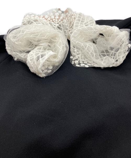 TADASHI SHOJI（タダシ ショージ）TADASHI SHOJI (タダシ ショージ) モノトーンロングドレス　BOS22099L ブラック サイズ:XSの古着・服飾アイテム