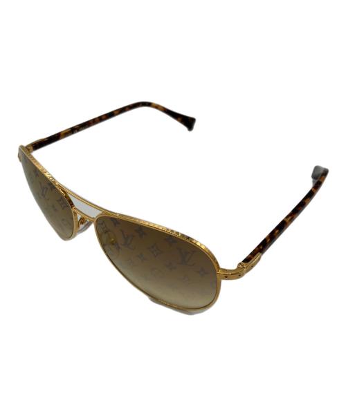 LOUIS VUITTON（ルイ ヴィトン）LOUIS VUITTON (ルイ ヴィトン) コンスピラシオン パイロット サングラ ブラウン サイズ:58□15の古着・服飾アイテム