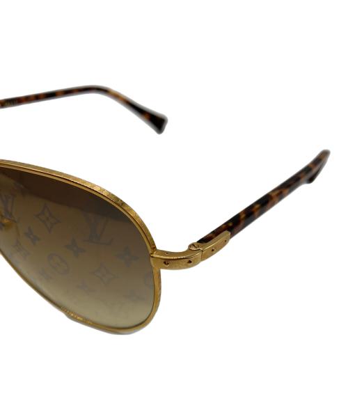 LOUIS VUITTON（ルイ ヴィトン）LOUIS VUITTON (ルイ ヴィトン) コンスピラシオン パイロット サングラ ブラウン サイズ:58□15の古着・服飾アイテム