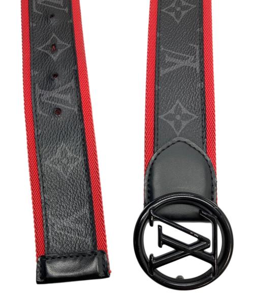 LOUIS VUITTON（ルイ ヴィトン）LOUIS VUITTON (ルイ ヴィトン) モノグラム・エクリプス サンチュール レッド×ブラックの古着・服飾アイテム