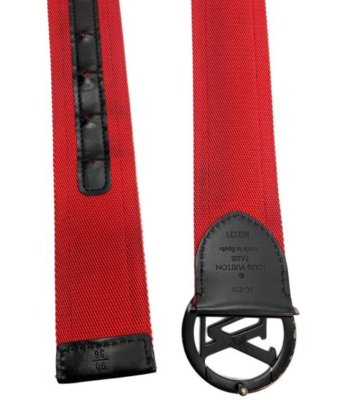 LOUIS VUITTON（ルイ ヴィトン）LOUIS VUITTON (ルイ ヴィトン) モノグラム・エクリプス サンチュール レッド×ブラックの古着・服飾アイテム