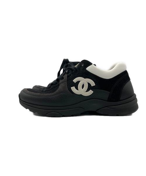 CHANEL（シャネル）CHANEL (シャネル) ココマークローカットスニーカー ブラック サイズ:41の古着・服飾アイテム