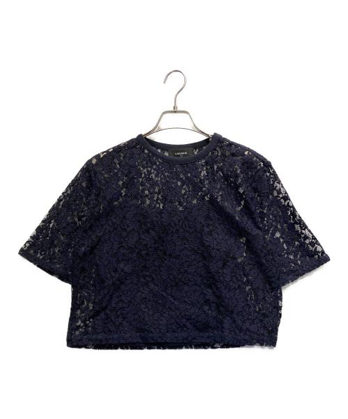 LOUNIE（ルーニー）LOUNIE (ルーニー) Kanako Sato (カナコ サトウ) レースTブラウス ネイビー サイズ:38の古着・服飾アイテム